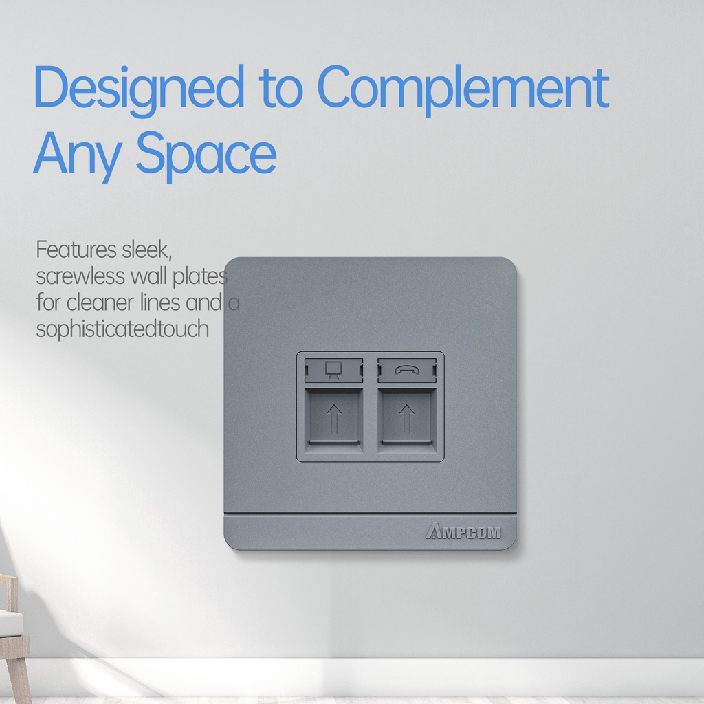 AMPCOM 2-port Internet Phone Information Panel 86 Type Thickening ...