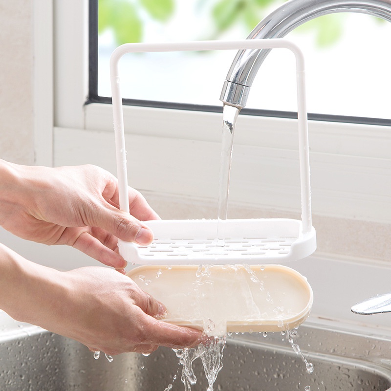 A45 COD【Manila】Kitchen Sponge Holder Soap Dish Cloth Towel Hanger ...