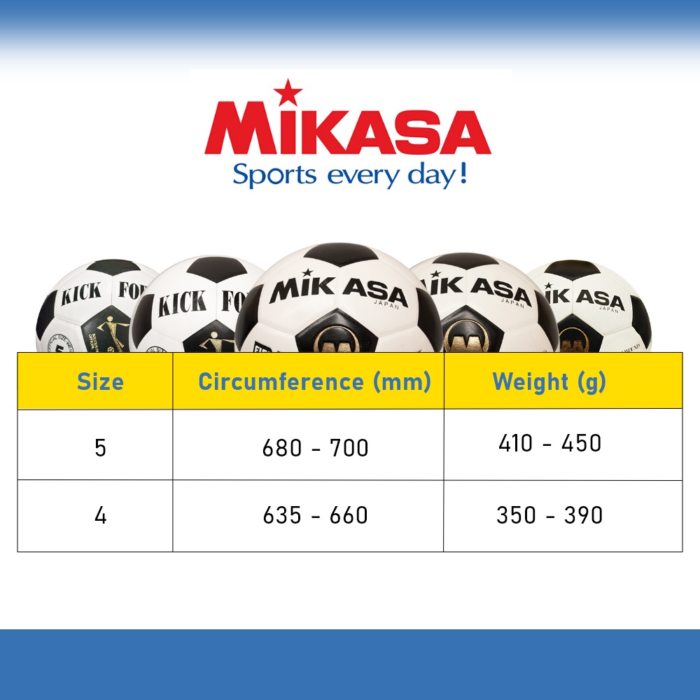 Mikasa F5-WBK Football Size 5 with Dimple Surface and Rubber Cover ...
