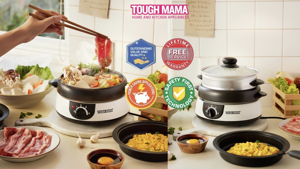 1.5L Multi-Cook Pot with Steamer - Tough Mama Appliances