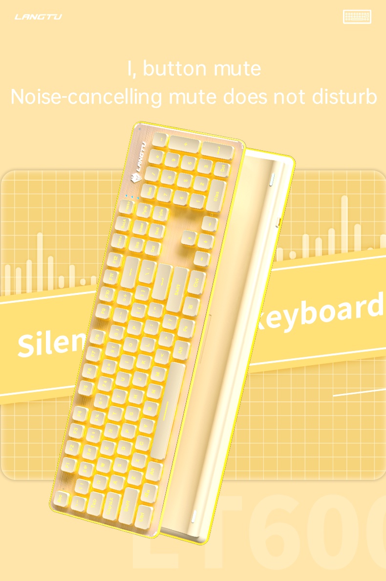 LANGTU Wireless Keyboard And Mouse Set LT600 2.4G Full-Size ...