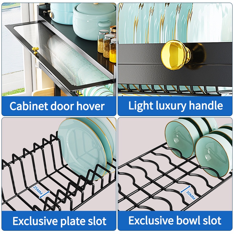 【High Quality】Jiditech Dish Cabinet Rack Sink Rack With Cover Drying ...