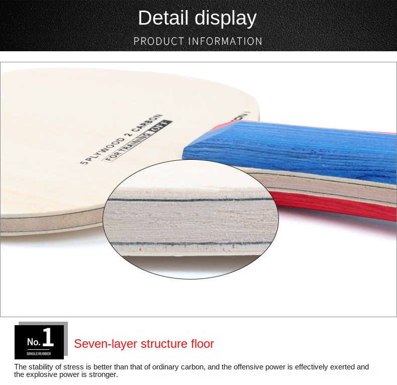 LOKI RXTON Table Tennis Blade Racket (5+2 Carbon for Training) Original ...