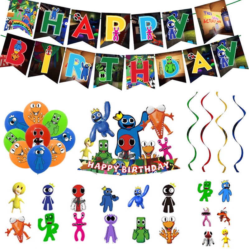 Lovely Roblox Rainbow Friends Birthday Party Decorations With Hanging ...