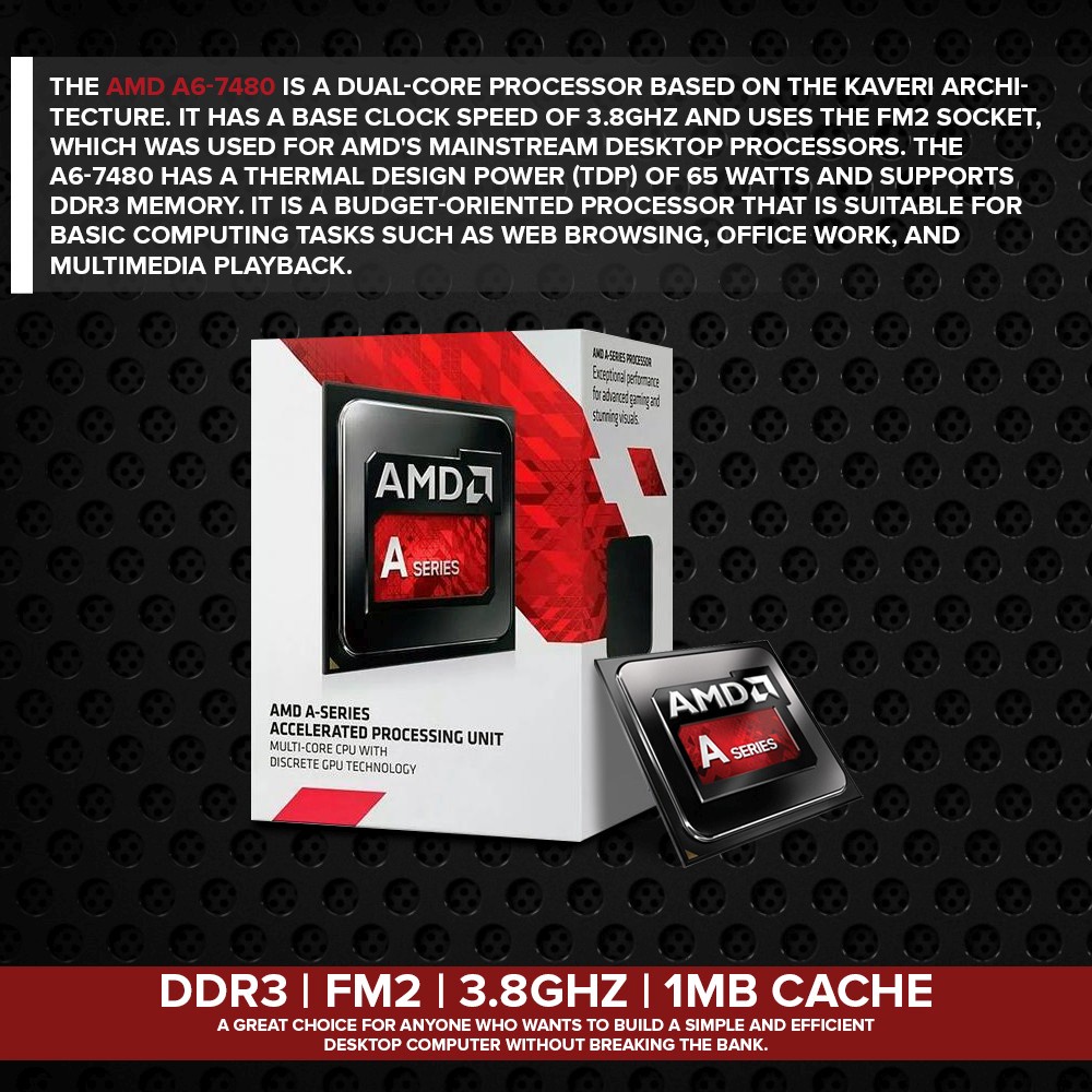 EasyPC | Amd Kaveri A6-7480 x2 Socket Fm2 3.8ghz Processor | Shopee ...