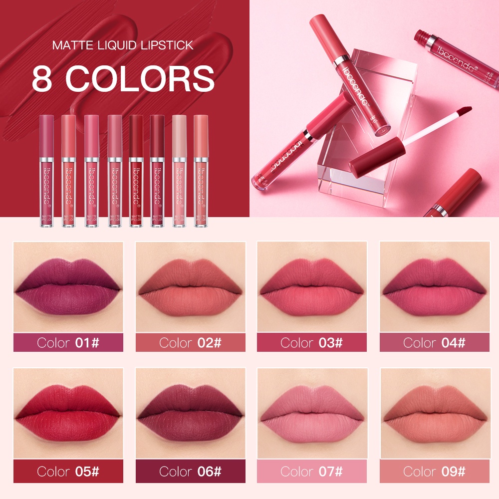 IBCCCNDC Sexy Red Matte Velvet Lip Tint Nude Waterproof Long Lasting ...