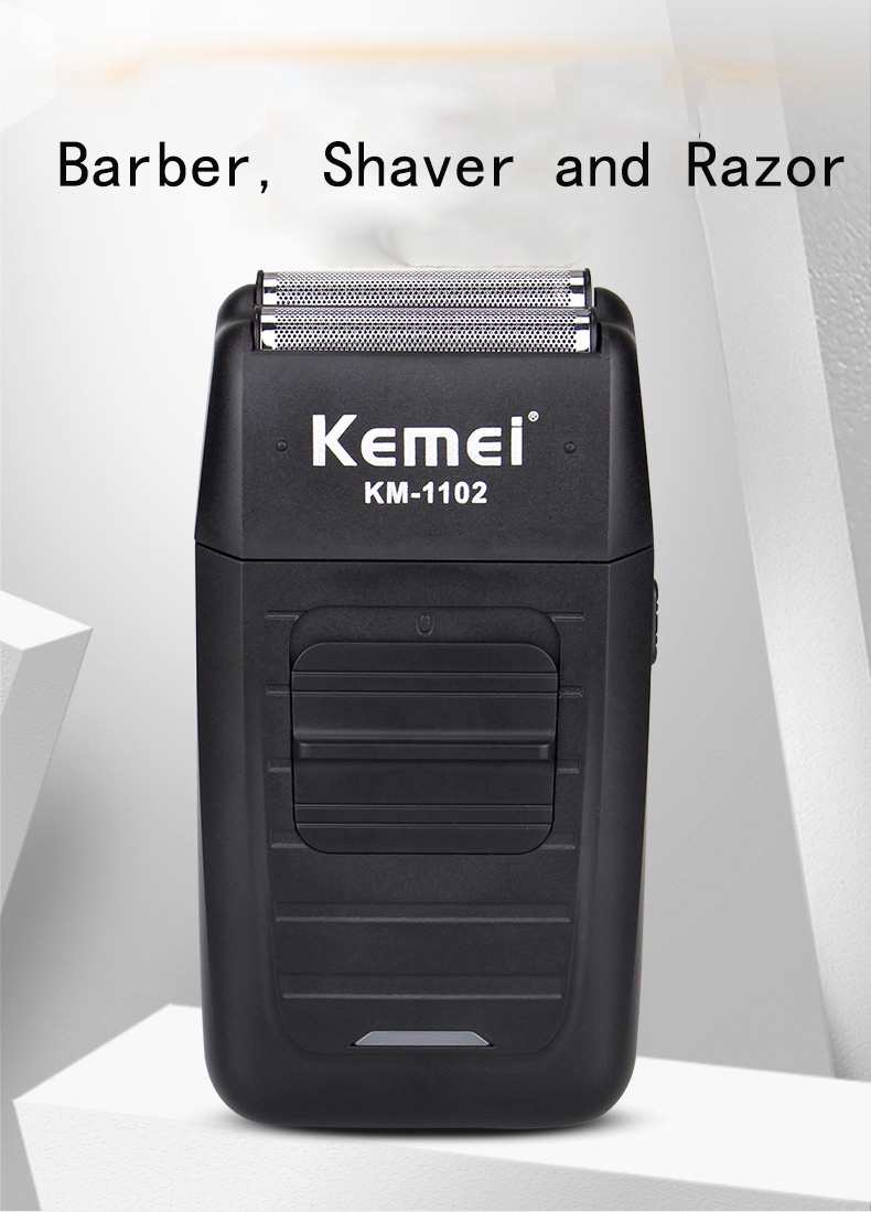 Kemei Rechargeable Cordless Shaver For Men Twin Blade Reciprocating ...