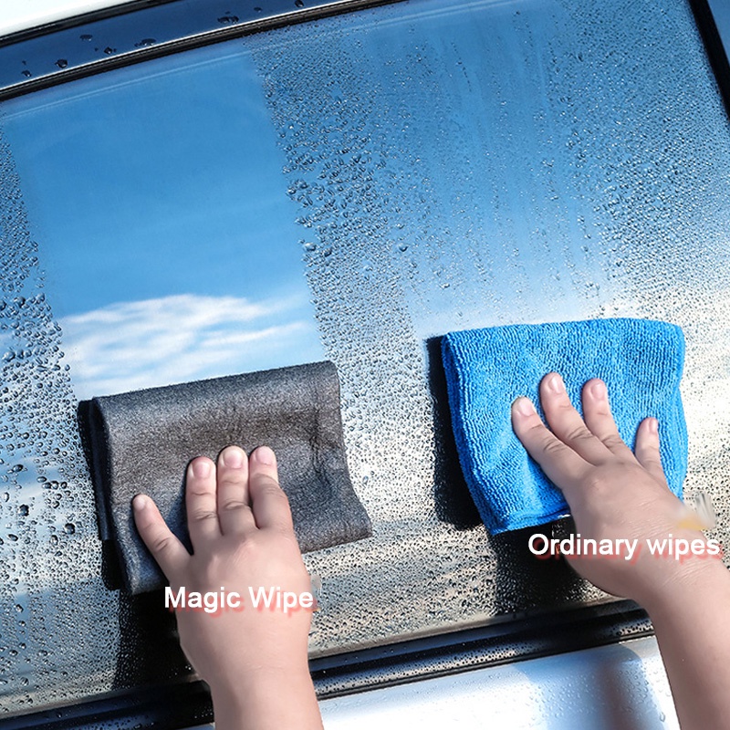3Pcs Magic Glass Wiping Rags Thicken Windows Mirror Cleaning Cloth Home ...