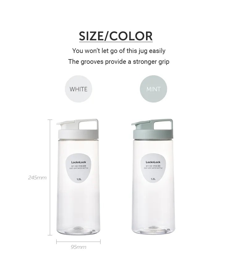LocknLock Easy Grip Fridge Jug & Pitcher 1.2L HAP813 | Shopee Philippines