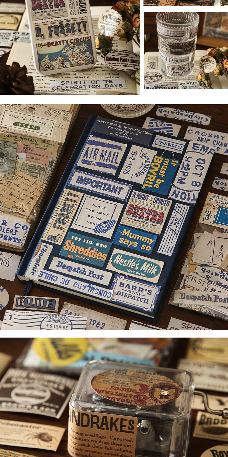100pcs/pack Vintage Scrapbooking Supplies Sticker Pack [Looking for ...