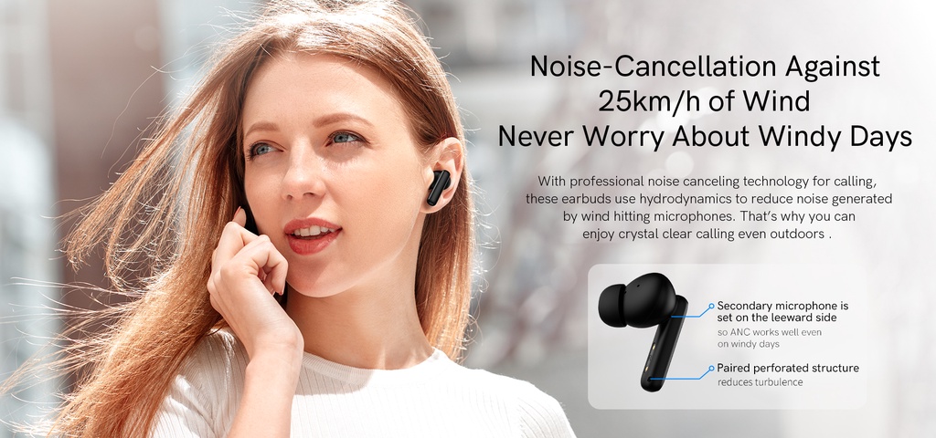 QCY T13 ANC/HT06 Bluetooth 5.3 Earphones True Wireless Earbuds 28dB in ...