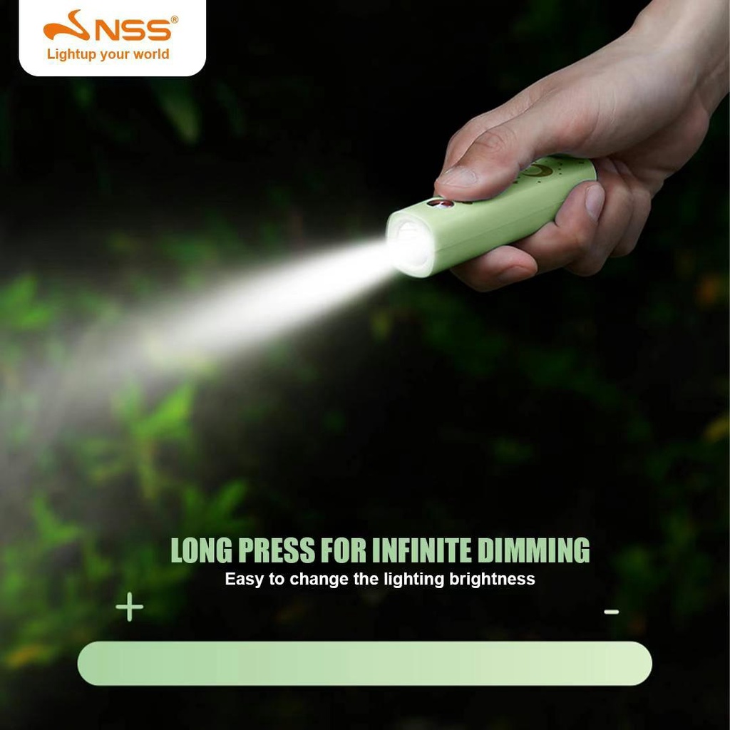 NSS Mini Flashlight Portable Outdoor USB Rechargeable LED Light Camping ...
