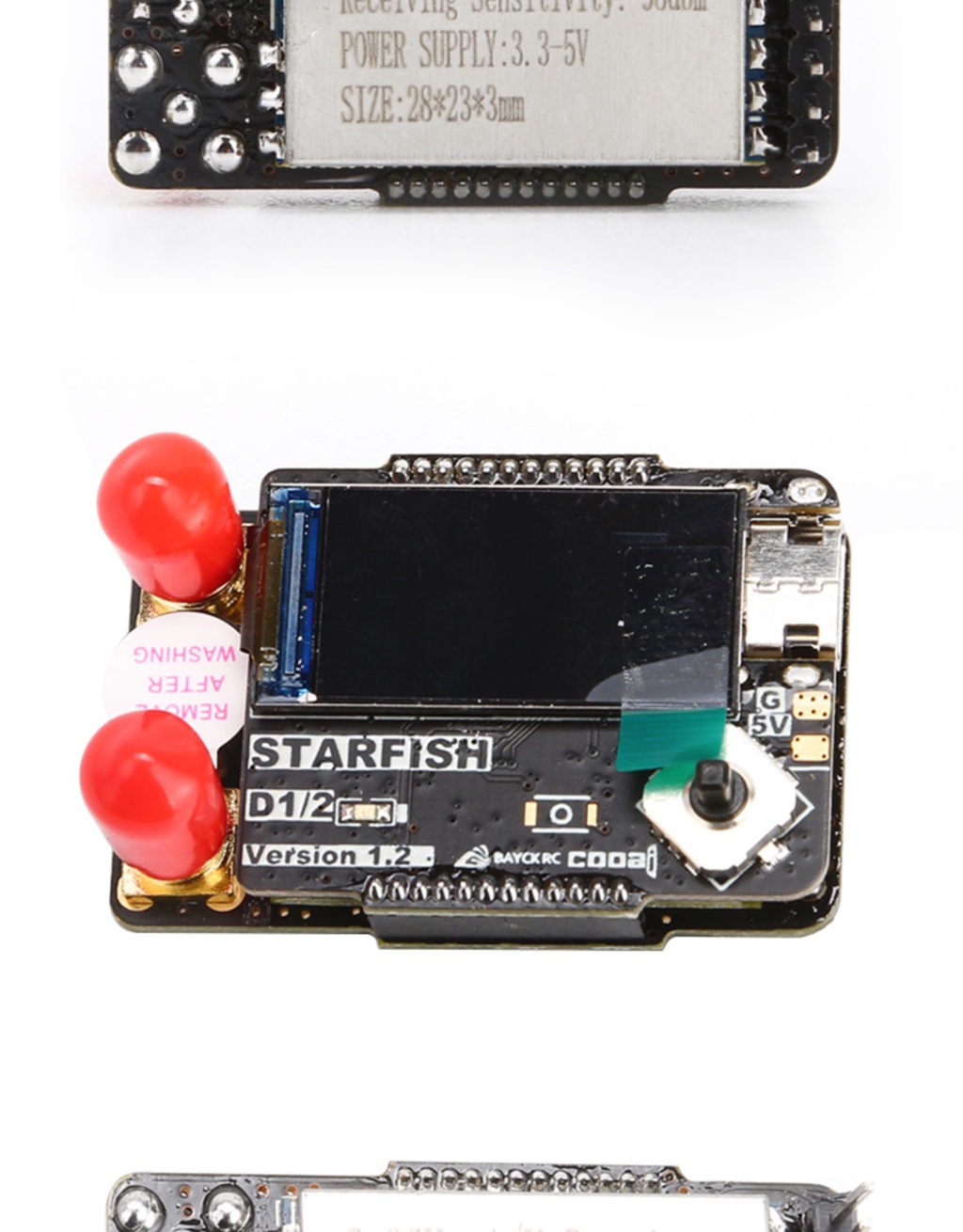 BAYCK STARFISH D1 RX5808 5.8G Dual Antenna Receiver Module for SKYZONE ...