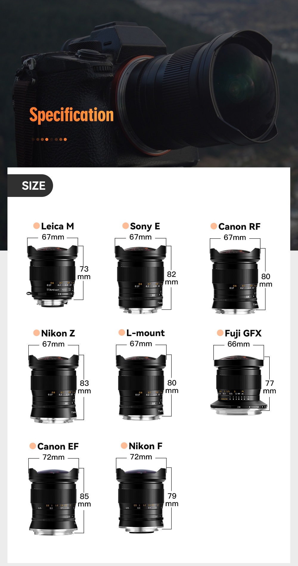Obiettivo TTArtisan 11mm F2.8 Fisheye Per Sony E-Mount - Grandangolo 180° - Foto 7