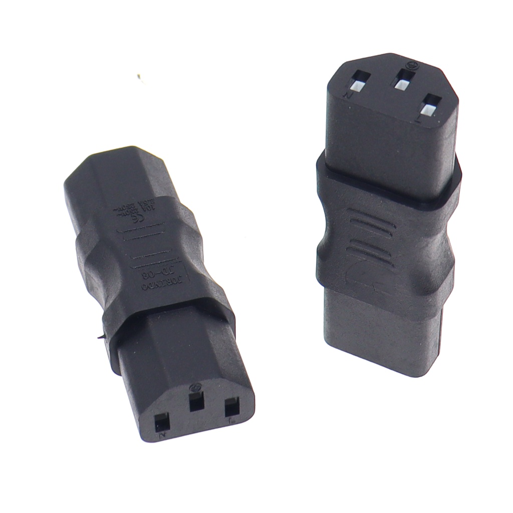 IEC 320 C13 Female To C13 Female Power Adapter Converter Plug AC Power ...