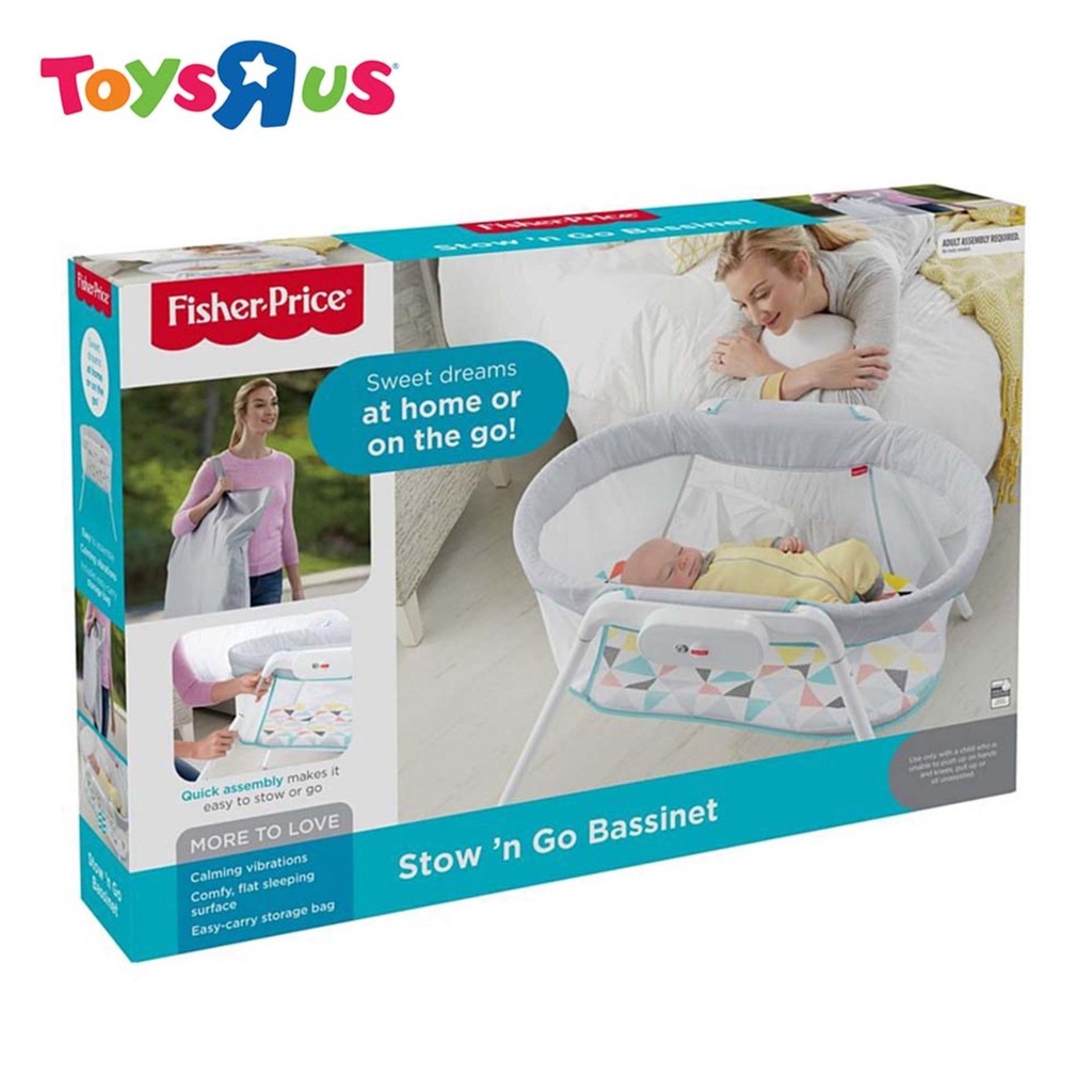 Fisher price stow sales n go bassinet dimensions