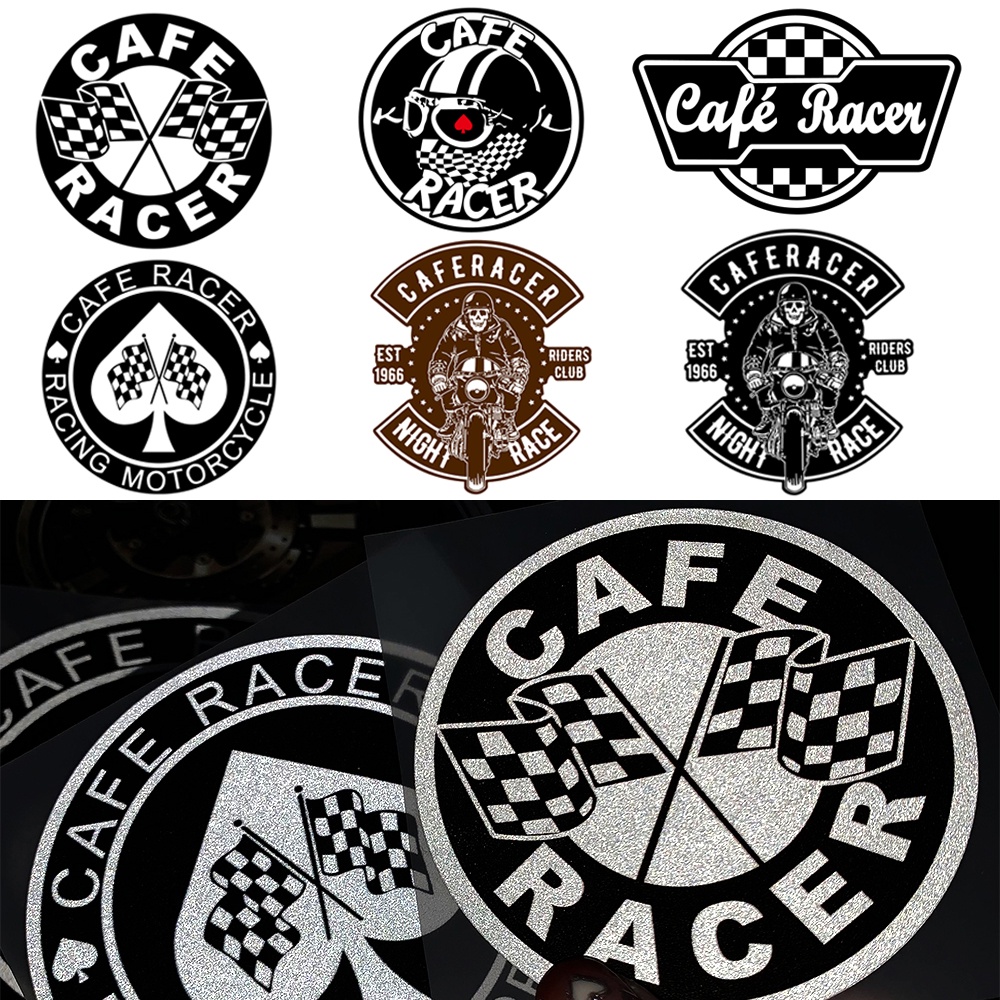Vintage Cafe Racer Sticker Motorcycle Helmet Stickers Vinyl Motocross ...