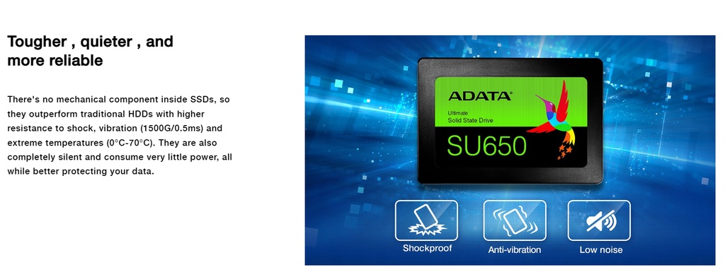 Adata Ultimate SU650 2.5 3D NAND Internal SSD (240GB/480GB) | Shopee  Philippines
