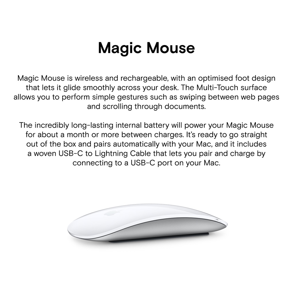 Buy Apple Magic Rechargeable Wireless Optical Mouse (, Optimised