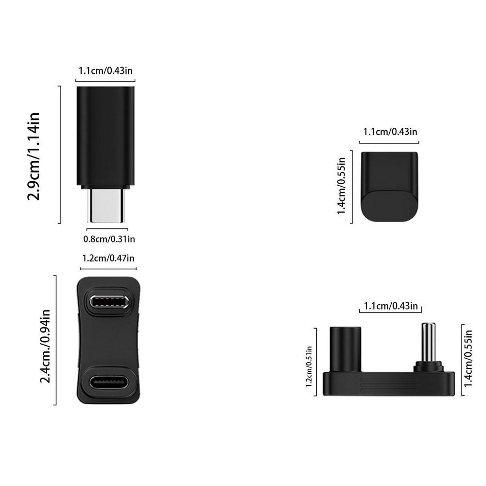 For Steam Deck and Rog Ally 2 in 1 Extension Connector Right Angle Type ...