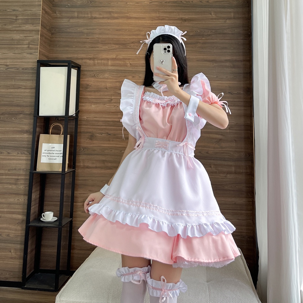 Nikki Cosplay Maid Dress Costume Uniform Lolita Cos Halloween Christmas ...
