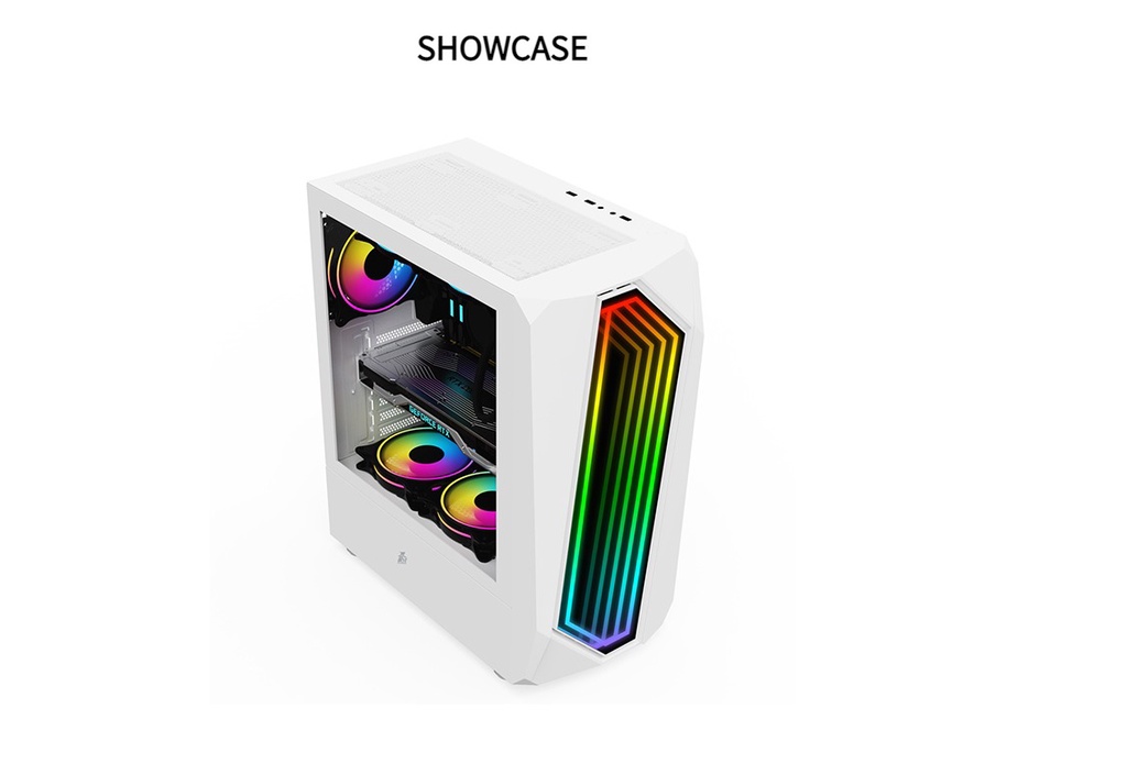 1st Player Infinite Space IS6 / IS-6 BLACK WHITE Gaming Case Chassis ...