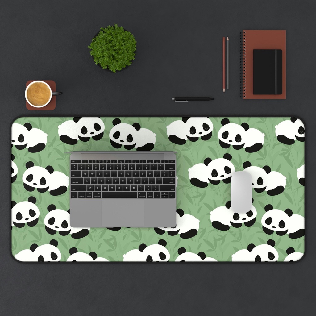 Desk Mat, Cute Panda Desk Mat, Large Desk Mat, Large Mouse Mat, Craft