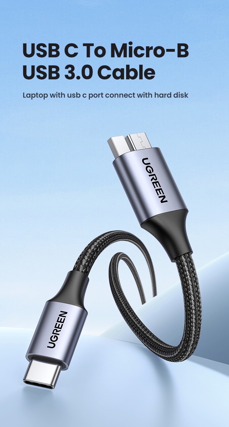 Type C Dual USB with Power Supply 3A Fast Charging Data Cable for Samsung  Note 3 S5 Hard Disk Xiaomi Micro USB 3.0 Cable