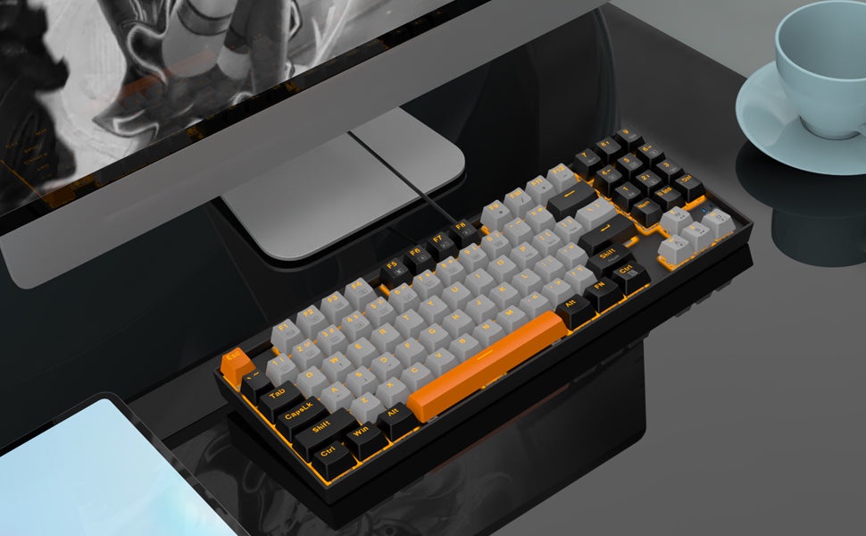 E-YOOSO Z-13 Single Light 89 KEYS Mechanical Keyboard Gray/Black (Red ...