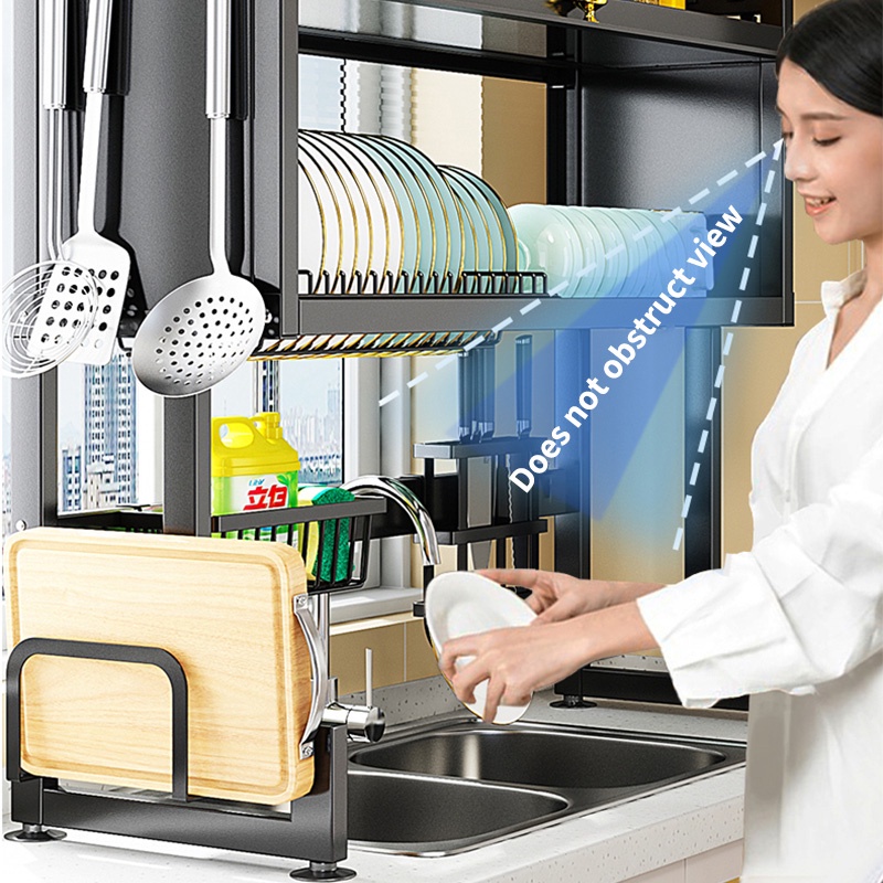 【High Quality】Jiditech Dish Cabinet Rack Sink Rack With Cover Drying ...