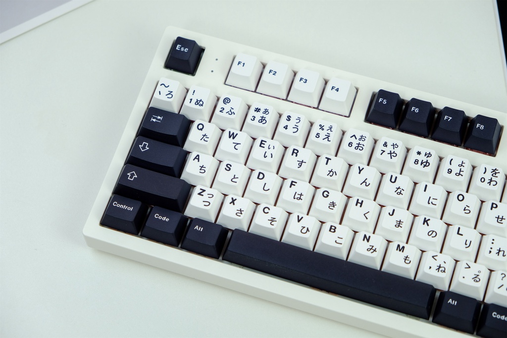 GMK Black White Japanese Keycaps 129 Keys PBT Keycap Cherry Profile DYE ...