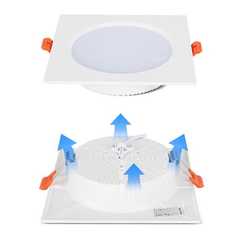 18W Square Downlight Recessed Ceiling Embeded Three Color Down Lamp Tri ...