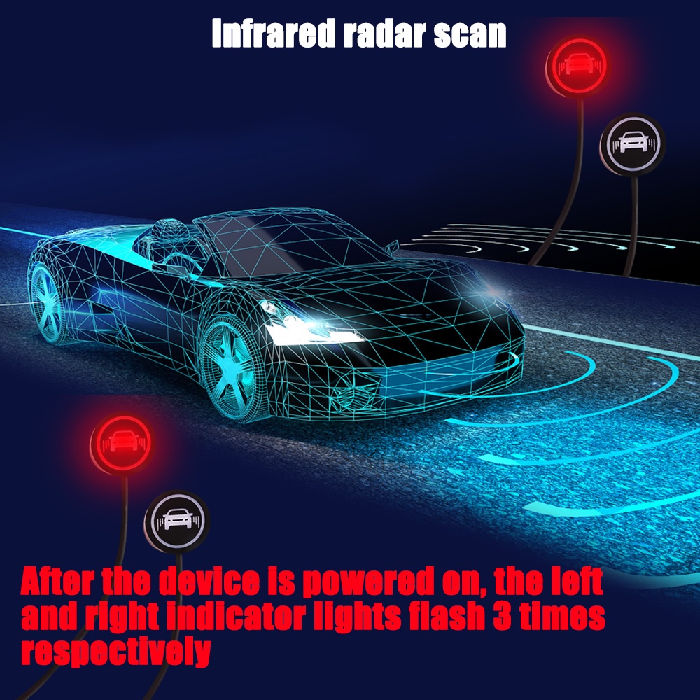 2Pcs Universal Vehicle Blind Zone Monitoring Indicator Car Blind Spot ...