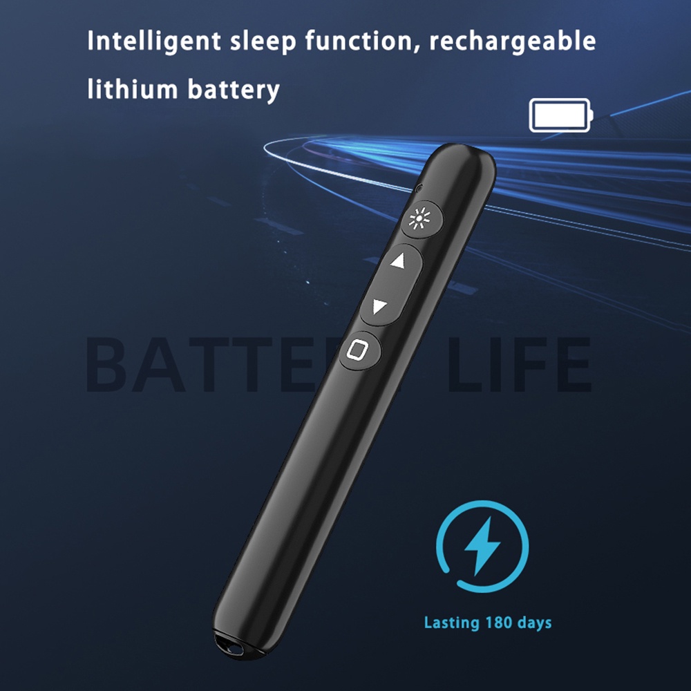 2.4Ghz Chargeable Wireless Presenter Page Turner USB PPT Pointer ...
