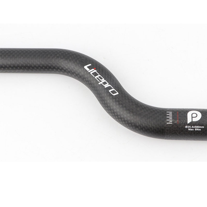 Litepro Bike Handlebar Carbon Fiber 25.4mm 580mm Riser Bar Use For ...