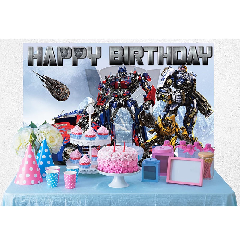 Transformers Birthday Party Backdrop Decoration 150x100cm Movie Photo ...