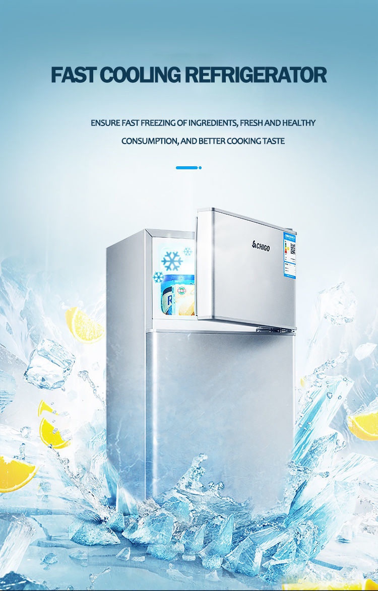 HANATEK Refrigerator With Freezer HD Inverter 2-Door Small Refrigerator ...