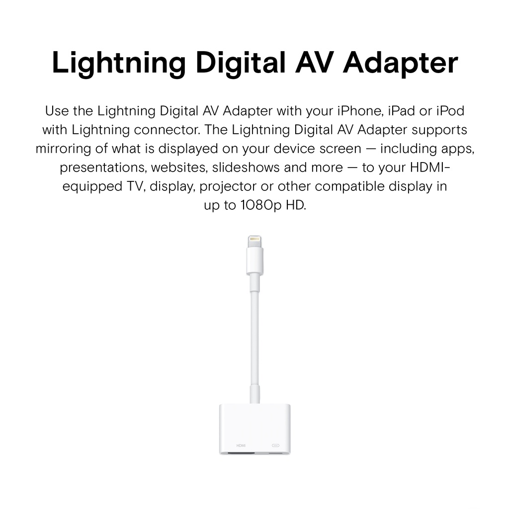 Apple Lightning to Digital AV Adapter Shopee Philippines - Main Image