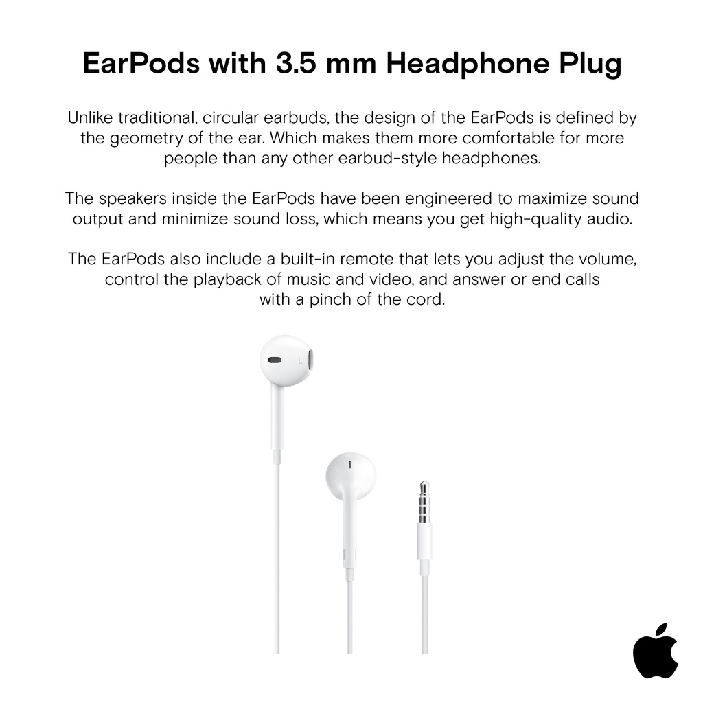 Apple EarPods with 3.5MM Headphone Plug Shopee Philippines