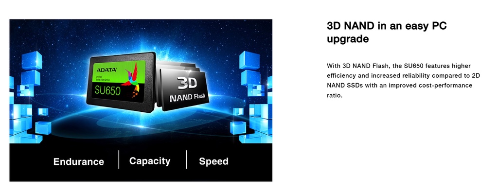 Adata Ultimate SU650 2.5 3D NAND Internal SSD (240GB/480GB) | Shopee  Philippines