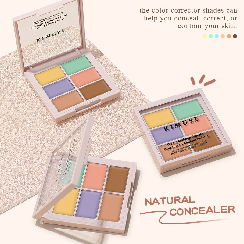 KIMUSE Cream Concealer & Contour Palette Multi-function Makeup ...