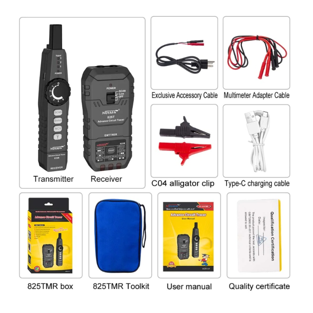 Noyafa NF-825TMR V1 / NF-825TMR V2 Electric Wire Detector Tracer Pen ...