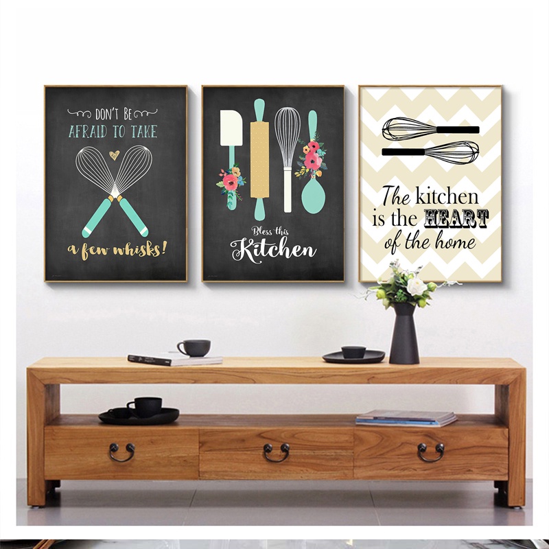 Kitchen Design Poster Home Wall Decoration Canvas Painting Knife And ...