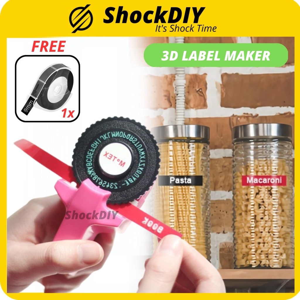 Alphabet Sticker Label Maker Name Tag Print 3D Portable Label Maker
