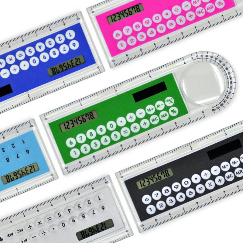 Creative 3 In 1 Solar Card Ruler with Magnifier Mini Portable ...