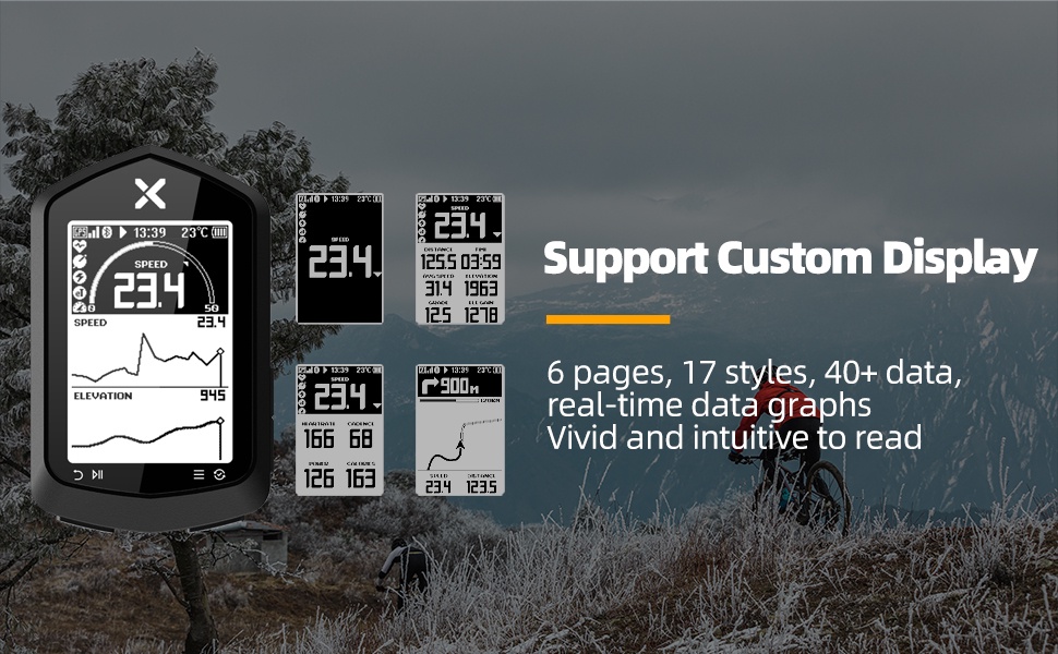 XOSS NAV Bike speedometer wireless water proof IPX7 USBC Rechargeable