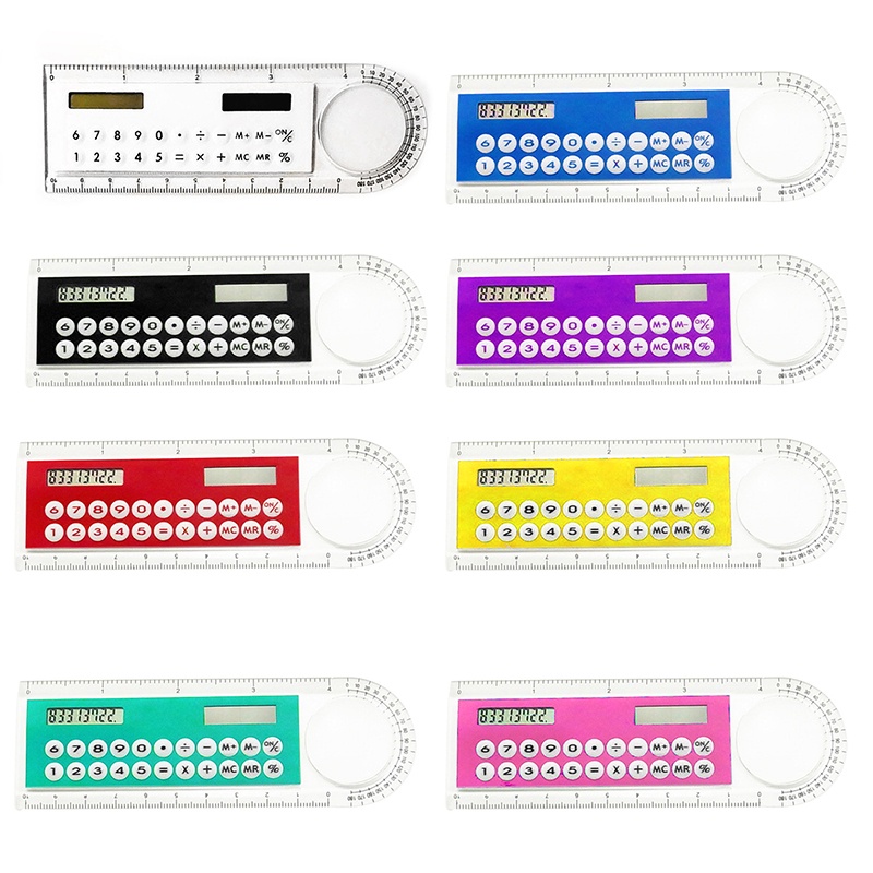 Creative 3 In 1 Solar Card Ruler with Magnifier Mini Portable ...