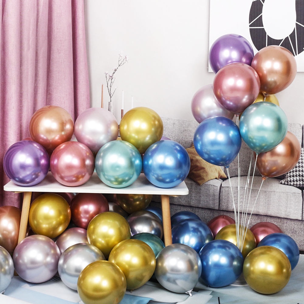 Balloons Party Decorations Party Needs Chrome Metallic Balloon Set ...
