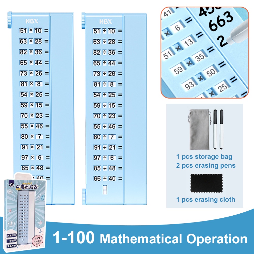 1-100 Pocket Arithmetic Addition and Subtraction Question Generator ...