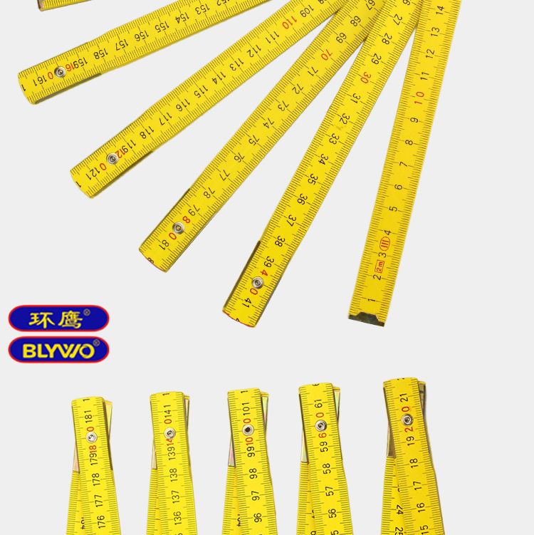 Wooden Folding Rule Folding Multiple Use Ruler Double-Sided Scale ...